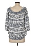 MELLODAY Blue 3/4 Sleeve Top Size S - photo 2
