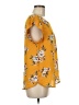Alice Blue Yellow Short Sleeve Blouse Size M - photo 4