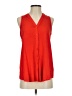 Maeve 100% Rayon Red Sleeveless Button-Down Shirt Size 0 - photo 1