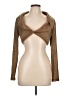 Final Touch 100% Polyester Brown Cardigan Size L - photo 1