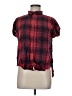 American Eagle Outfitters Plaid Red Short Sleeve Blouse Size M - photo 1