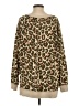 Free People 100% Cotton Animal Print Brown Pullover Sweater Size XS - photo 2