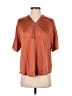 Neu Nomads 100% Modal Brown Short Sleeve Blouse Size XXS - photo 1