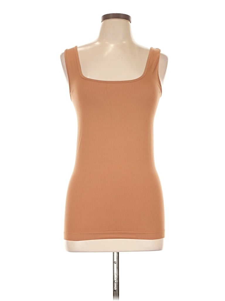 Pre-owned Nine West Tank Top Brown Strapless Neckline Tops
