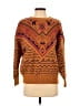 Bogner Print Orange Wool Pullover Sweater Size S - photo 1