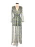 Assorted Brands 100% Polyester Paisley Green Blue Casual Dress Size M (estimated) - photo 1