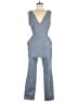 BCBGeneration Chevron-herringbone Blue Jumpsuit Size 8 - photo 1