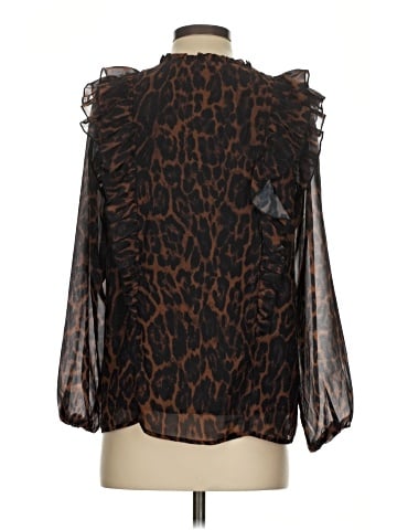 Aqua Long Sleeve Blouse (view 2)