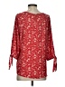 Papermoon 100% Polyester Red 3/4 Sleeve Blouse Size S - photo 2