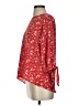 Papermoon 100% Polyester Red 3/4 Sleeve Blouse Size S - photo 5