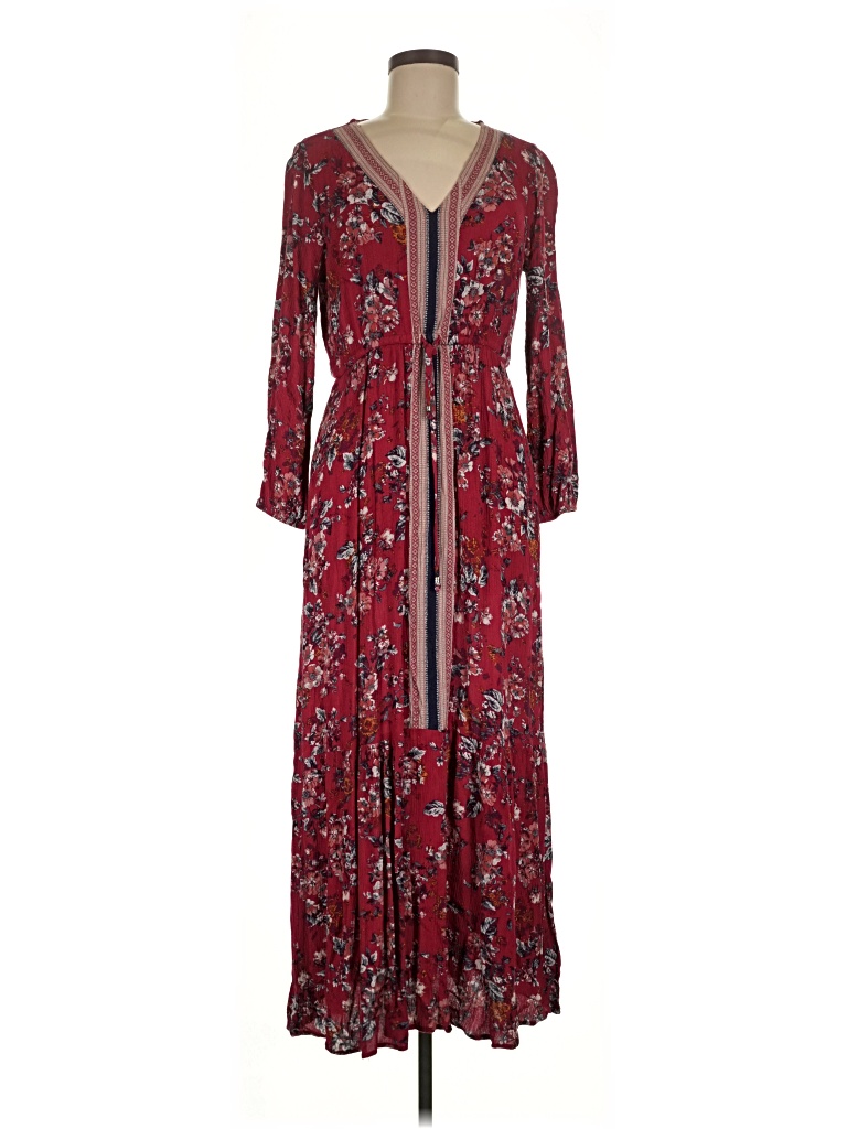 Pre-owned Assorted Brands Casual Dress In Burgundy
