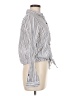 Madewell Stripes Silver Long Sleeve Button-Down Shirt Size M - photo 4