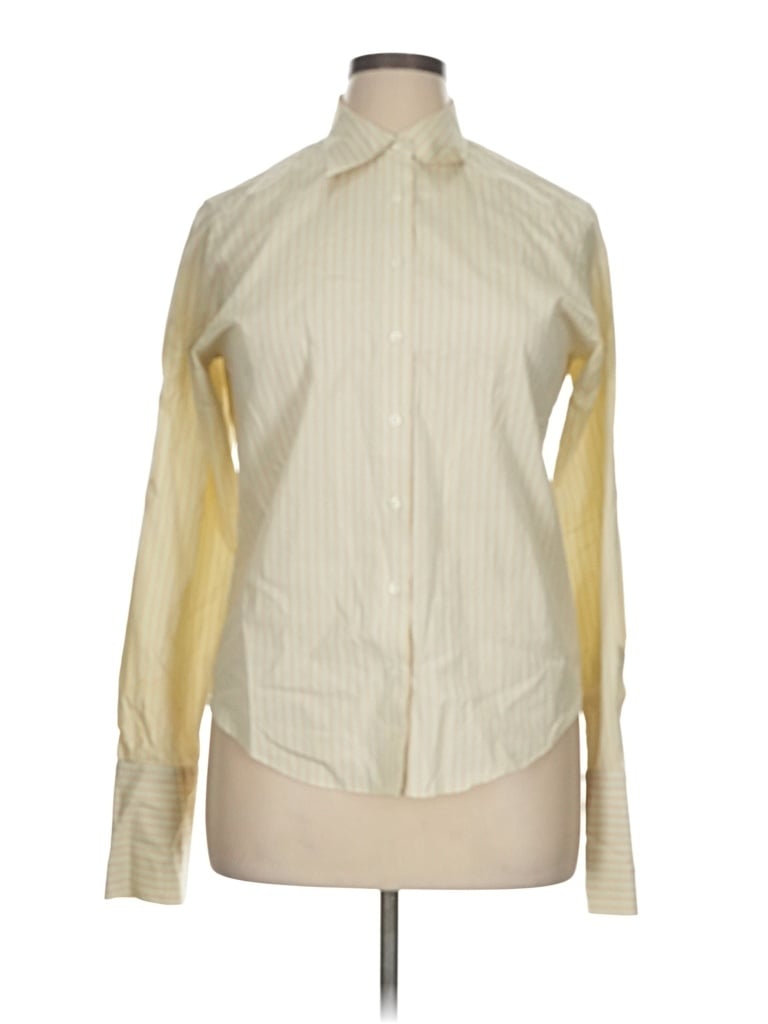 Pre-owned Brooks Brothers Long Sleeve Blouse In White
