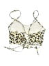 Shein Animal Print Gold White Swimsuit Top Size M - photo 2