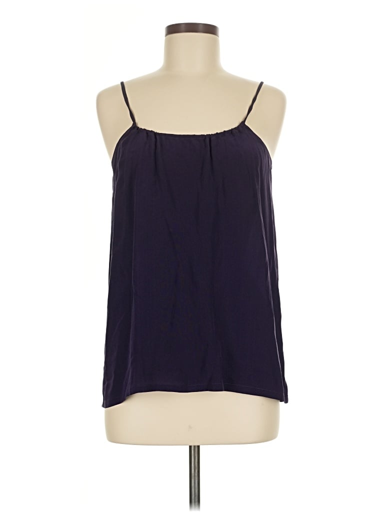 Pre-owned Olivaceous Sleeveless Silk Top Purple Halter Neckline Tops