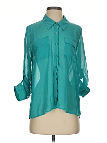 Jade 3/4 Sleeve Button-Down Shirt (view 1)