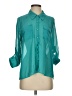 Jade Teal 3/4 Sleeve Button-Down Shirt Size S - photo 1