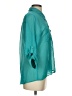 Jade Teal 3/4 Sleeve Button-Down Shirt Size S - photo 4