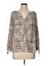 Zac & Rachel 100% Polyester Brown 3/4 Sleeve Blouse Size L - photo 1