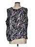 Calvin Klein 100% Polyester Silver Sleeveless Blouse Size L - photo 1
