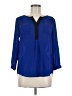 My Michelle 100% Polyester Blue 3/4 Sleeve Blouse Size M - photo 1
