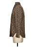 J.Crew 100% Silk Animal Print Brown Long Sleeve Silk Top Size 00 - photo 5