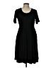 Unbranded Solid Black Casual Dress Size L - photo 1