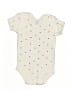 Assorted Brands 100% Cotton Polka Dots Ivory Short Sleeve Onesie 3-6 MO / 6 MO - photo 1