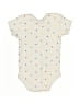 Assorted Brands 100% Cotton Polka Dots Ivory Short Sleeve Onesie 3-6 MO / 6 MO - photo 2