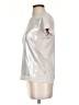 CALVIN KLEIN JEANS Metallic Silver Short Sleeve Blouse Size XS - photo 5