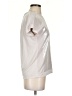 CALVIN KLEIN JEANS Metallic Silver Short Sleeve Blouse Size XS - photo 4