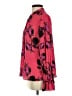 Ungaro Floral Red Long Sleeve Silk Top Size S - photo 5