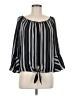 Fortune + Ivy 100% Polyester Black 3/4 Sleeve Blouse Size M - photo 1
