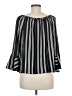 Fortune + Ivy 100% Polyester Black 3/4 Sleeve Blouse Size M - photo 2