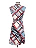 BCBGMAXAZRIA Graphic Blue Cocktail Dress Size XXS - photo 2
