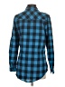 Zeagoo Plaid Blue Long Sleeve Button-Down Shirt Size S - photo 2