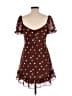 B. Smart 100% Polyester Hearts Brown Casual Dress Size 11 - photo 2