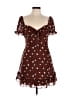 B. Smart 100% Polyester Hearts Brown Casual Dress Size 11 - photo 1