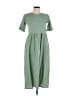 Assorted Brands Solid Green Casual Dress Size L (estimated) - photo 1