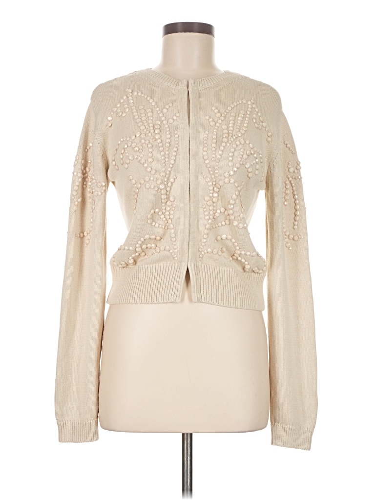 Pre-owned Zara Cardigan Sweater In White