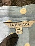 John Mark 100% Lyocell Polka Dots Blue 3/4 Sleeve Button-Down Shirt Size M - photo 7