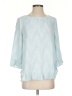 Gap 100% Rayon Blue 3/4 Sleeve Blouse Size XS - photo 1