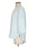 Gap 100% Rayon Blue 3/4 Sleeve Blouse Size XS - photo 5