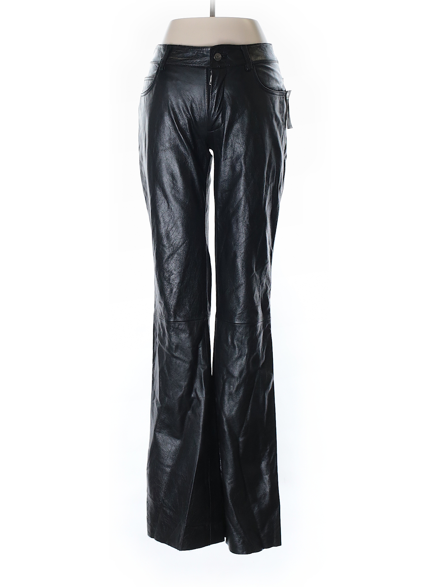 Wilsons Leather Maxima 100% Leather Solid Black Leather Pants Size 4 ...