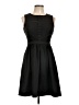 Taylor 100% Polyester Solid Black Casual Dress Size 6 - photo 1
