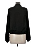 H&M 100% Polyester Solid Black Track Jacket Size 6 - photo 2