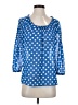 Outback Red 100% Polyester Polka Dots Blue 3/4 Sleeve Blouse Size XS - photo 1