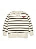 Zara 100% Cotton Stripes Ivory Pullover Sweater Size 9 - 10 - photo 1
