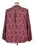 Lush 100% Polyester Burgundy Long Sleeve Blouse Size 3X - photo 2