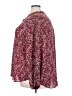Lush 100% Polyester Burgundy Long Sleeve Blouse Size 3X - photo 5